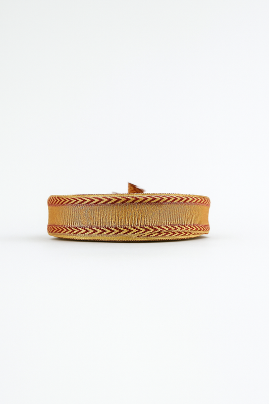 ESPIGA 30 M/M ORO ENTREFINI CON ROJO 25 MTS