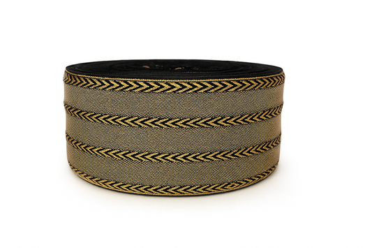 ESPIGA 70 M/M ORO ENTREFINO TRAMADO RAYON NEGRO